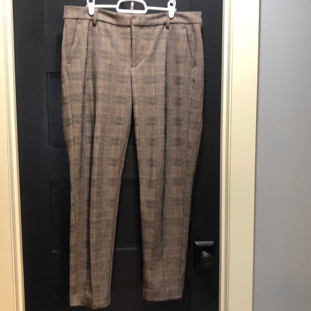 Liverpool Jeans Company Brown Plaid Trousers